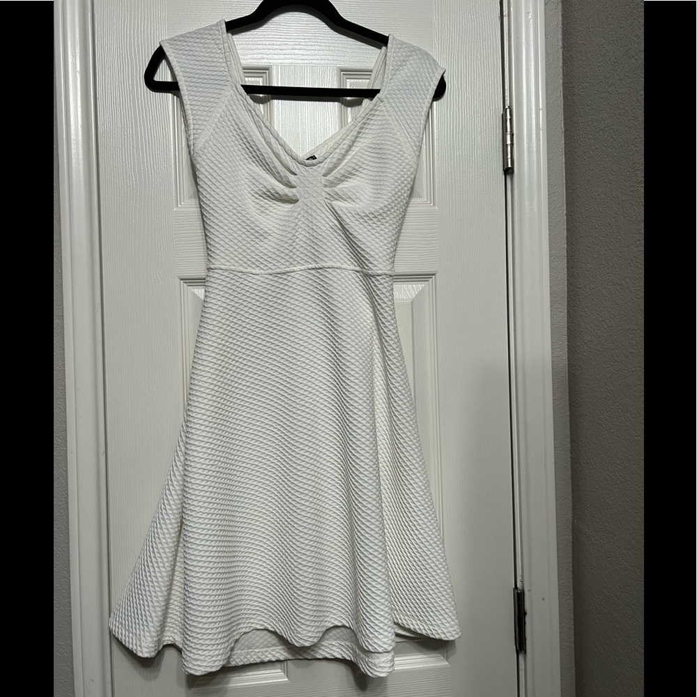 Too Good to Be True Criss Cross Cut Back Ribbed Mini Dress - Picture 4 of 12